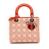 Medium Lambskin Cannage Stitched Lady Dior